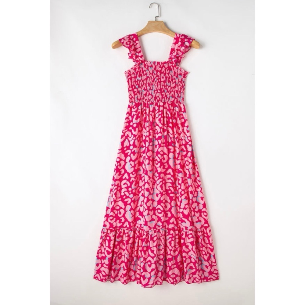 Pink Leopard Print Maxi Dress - Picture 2 of 3